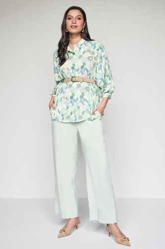 Marsha Printed Shirt, Green, image 2